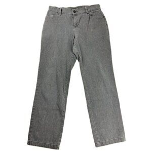 Lee Womens Gray Relaxed Fit Straight Leg Pants -  Size - 10 Medium